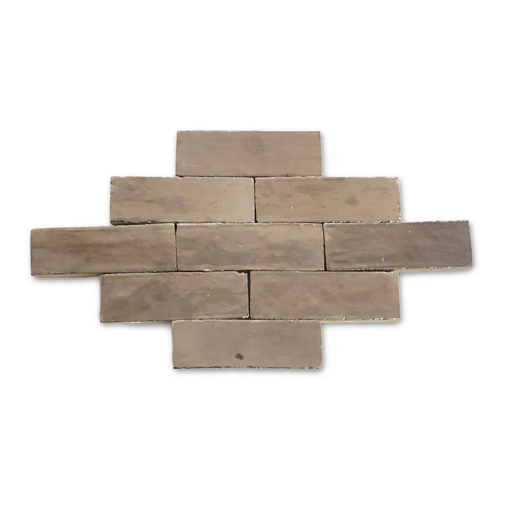 Silver Bejmat Moroccan Zellige Tile – brick bond layout