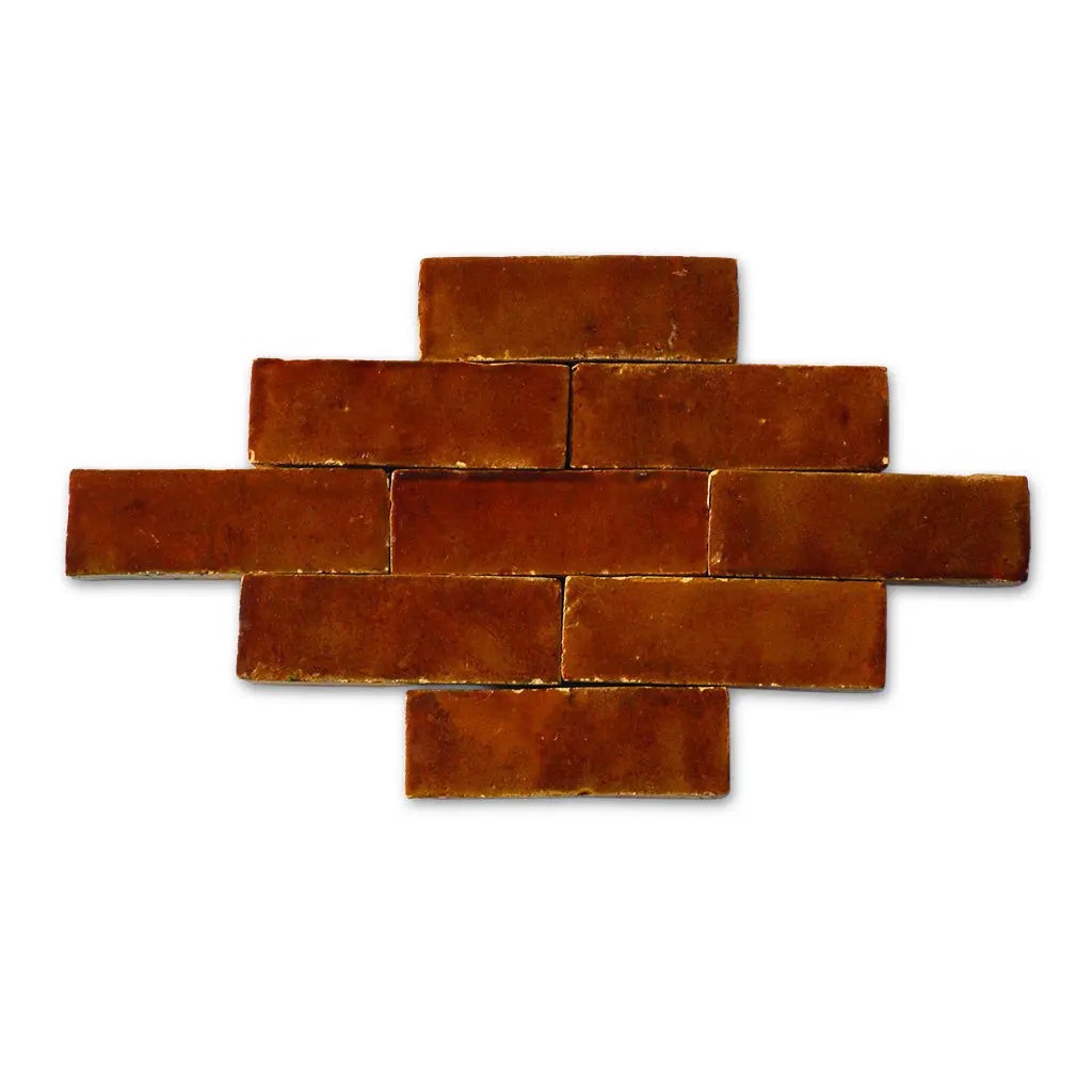 Taza tagine Bejmat tiles in brick bond pattern – handmade Moroccan Zellige tiles