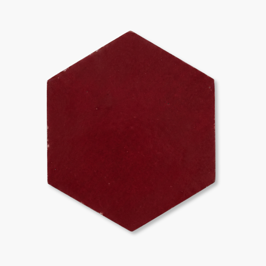 Hexagon Zellige: Hand-Pressed Moroccan Clay Tiles
