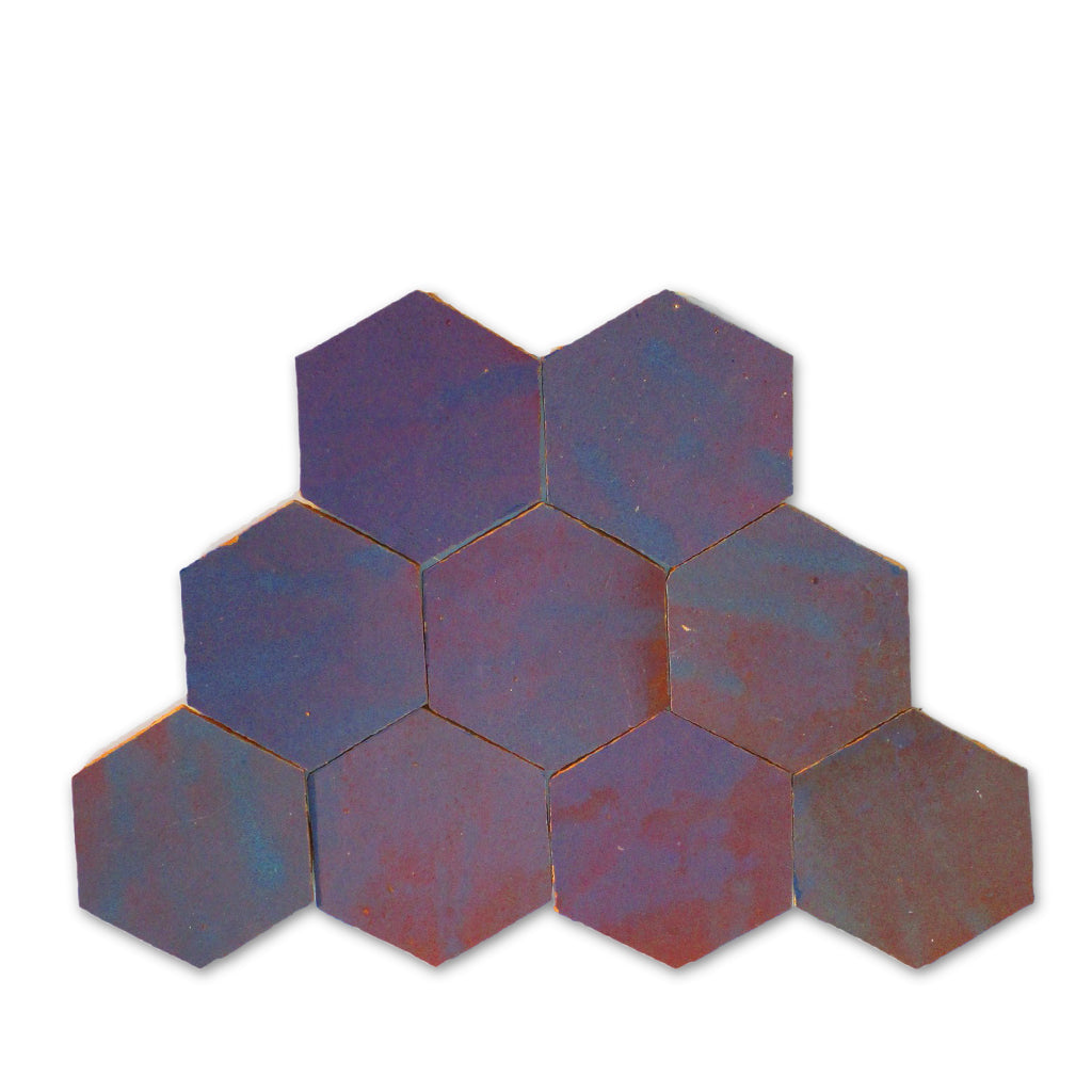 Hexagon Safi Flammed Pink