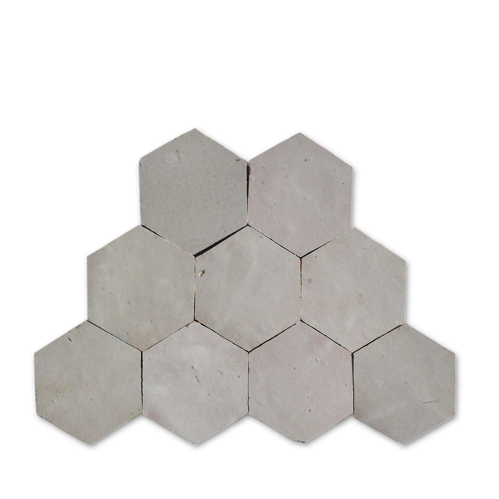 Hexagon Tan Tan Ecru