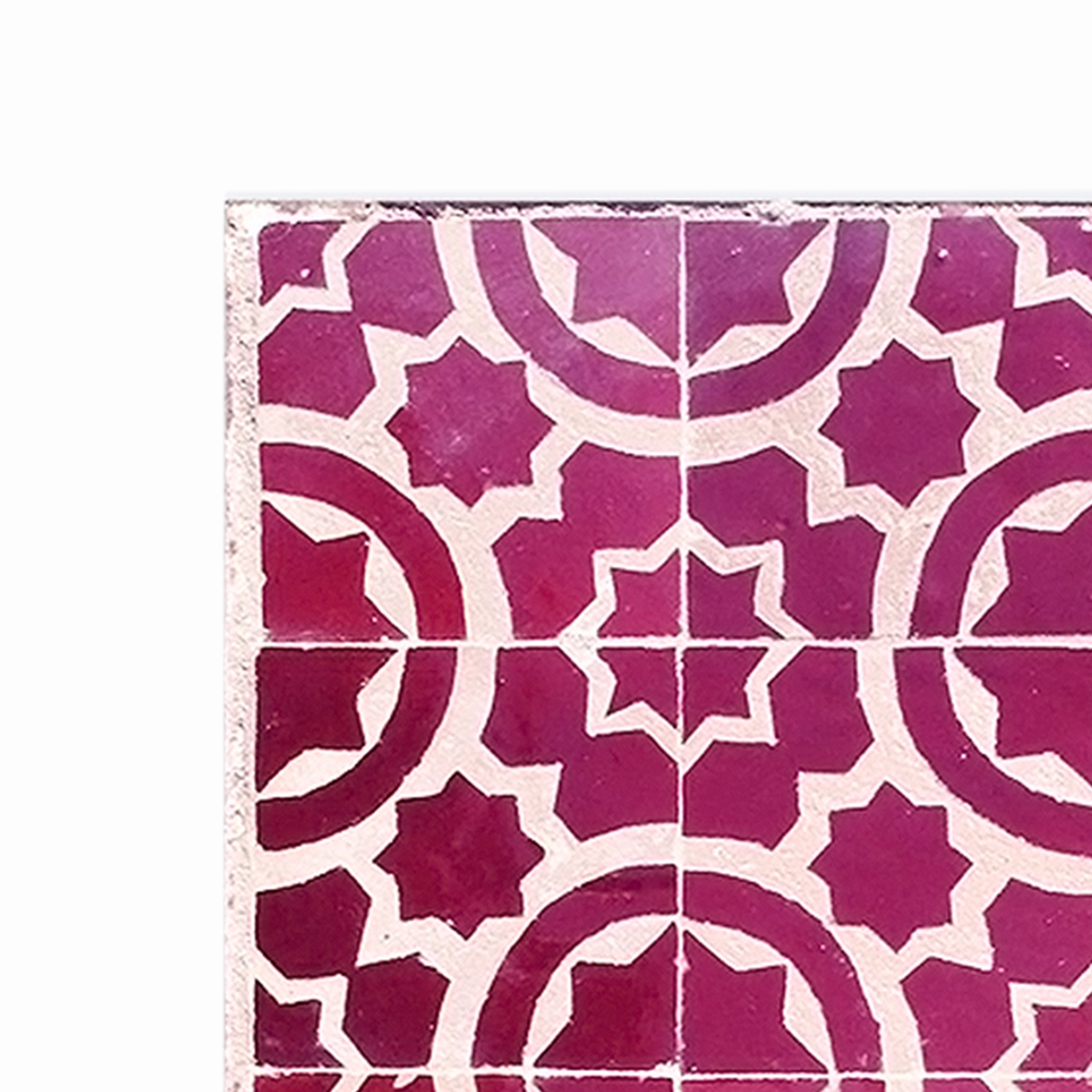 Granada Red Star - Hand-Chiseled Zellige Tile